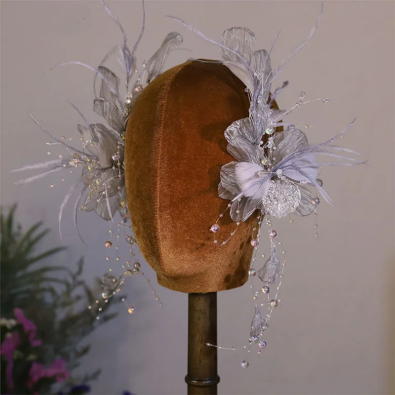 NiuShuya супер фея корейский лес серая Марля стандартное кружево перо ручной работы