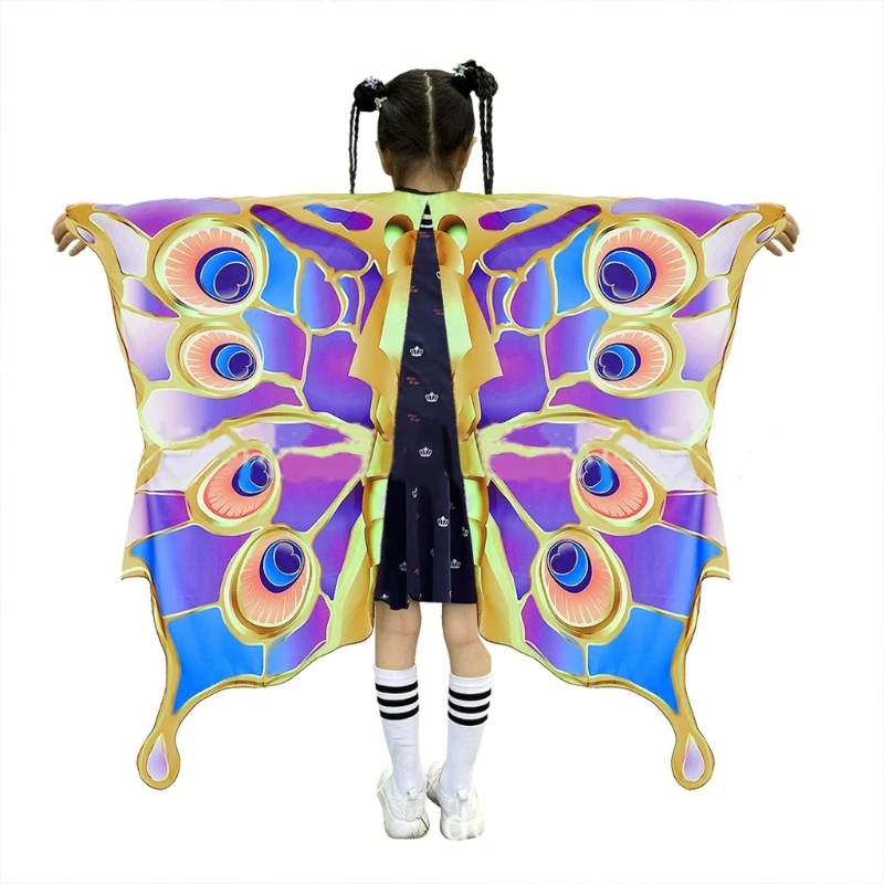 Накидка принцессы на Хэллоуин карнавальный костюм плащ для детей с крыльями