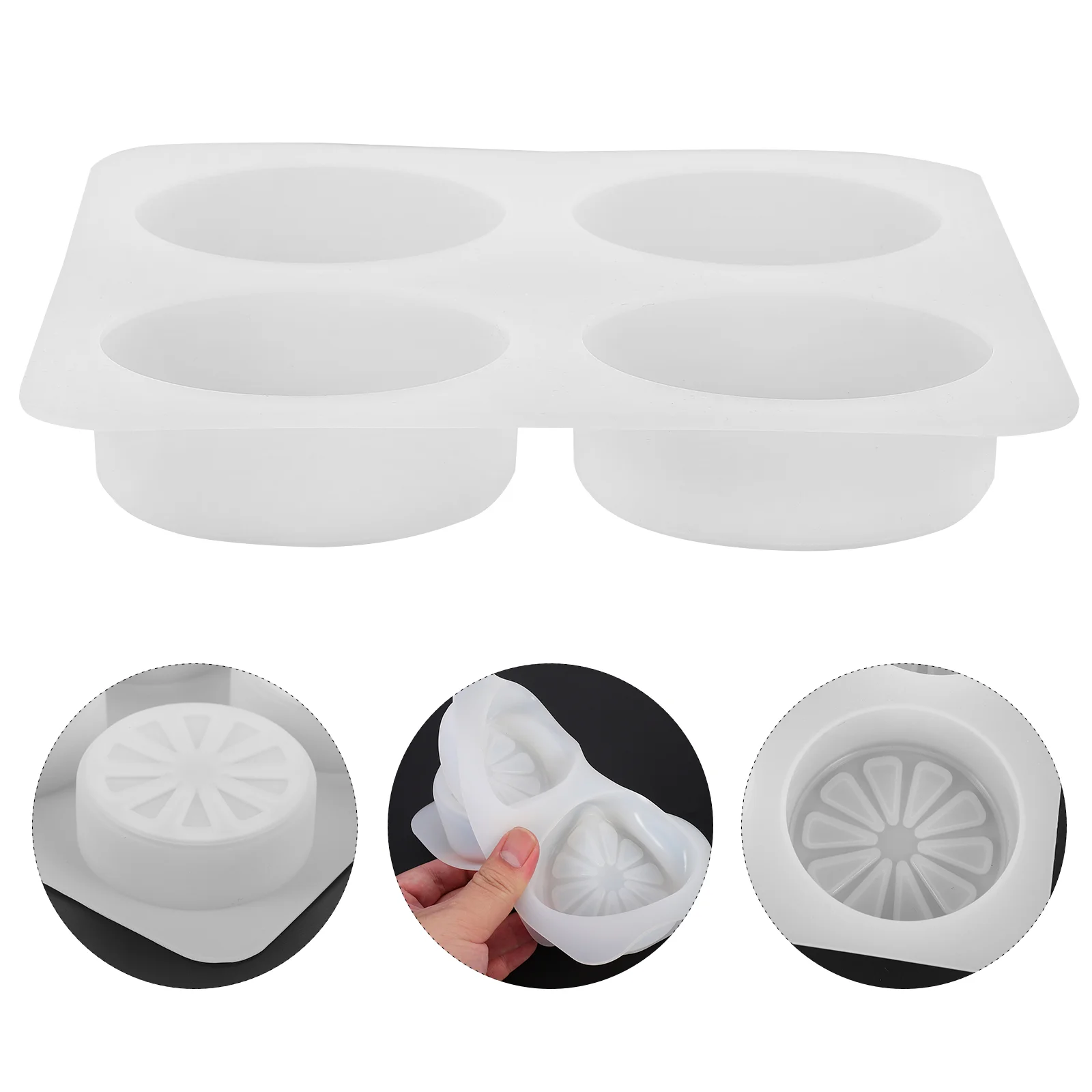 

Soap Mold Molds Silicone Diyhandmade Making Casting Craft Mould Lemon Slice Resin Die Chocolate Baking 3D Tools Four Cupcake