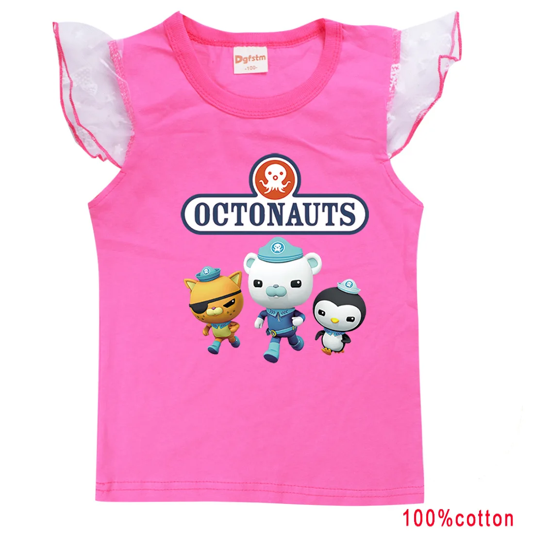 Детская футболка Octonauts с мультяшным аниме для девочек детская одежда летние