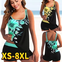 2022 women plus size high waisted tankini sets sexy swimsuit monokini two pieces swimwear women 2022 new beach bathing suits