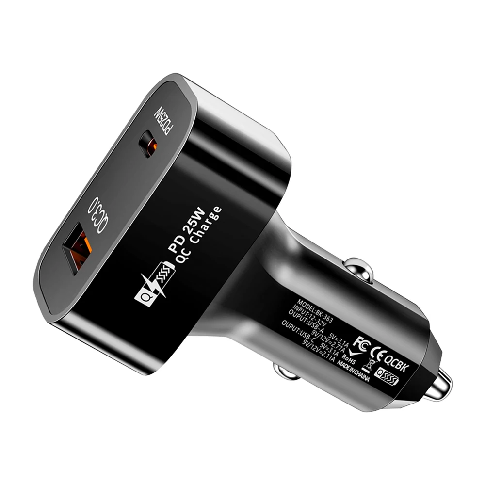 Фото Автомобильное зарядное устройство PD 25 Вт, порт USB Type C, адаптер для быстрой зарядки, аксессуары для Honda Mugen Power Civic Accord Odyssey City CRZ Spirior №5