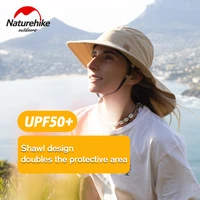 naturehike nylon shawl folding bucket hat comfortable breathabl mountaineering hiking sun hat outdoor big brim fishing hat