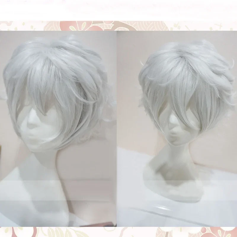 Новый Gintama Gintoki Sakata парики для косплея 32 см/12 дюймов короткие белые мужские