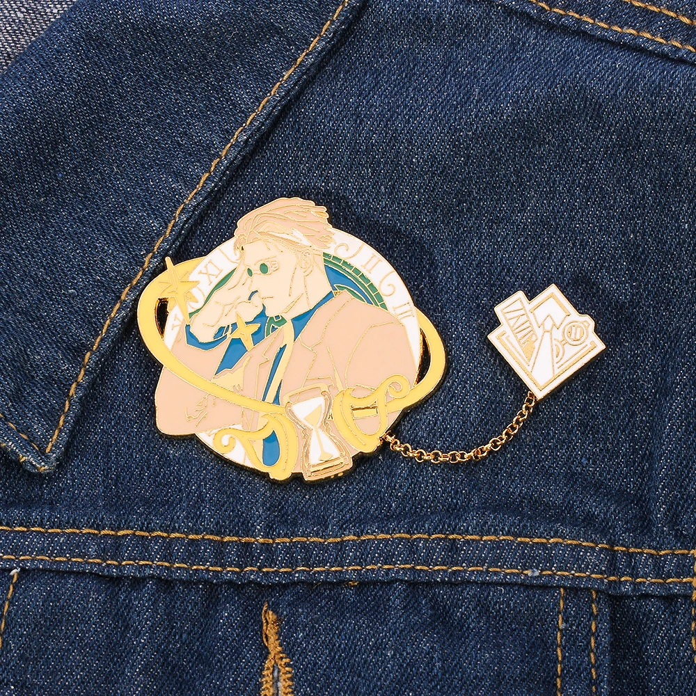 Японский аниме ююютсу Kaisen фигурка значки Металлическая пуговица Броши Модные