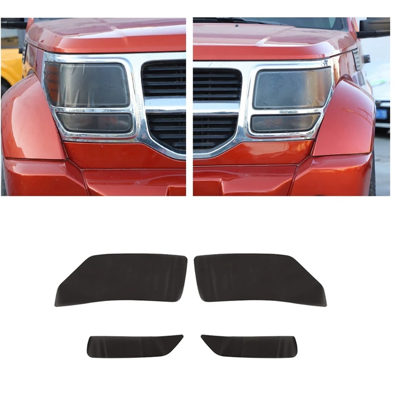 

Налобный фонарь для 2007-2012 Dodge Nitro, заготовка, тонировка, наклейка, защитные дымчатые накладки, аксессуары, дымчато-черный