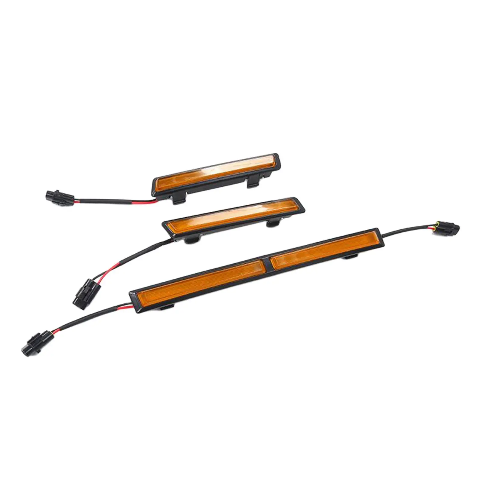 

3 Pieces Car Wind Energy Powered Light Daytime Running Light Lamp for Decor Easy to Install High Performance