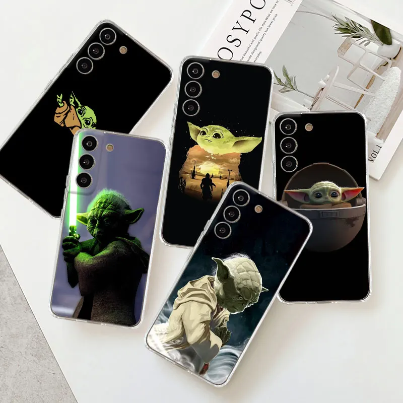 

Transparent Phone Case For Samsung S23 S22 S20 S21 Ultra FE S10 S9 S8 Plus S10e Note 20 10 9 8 Cover Cute Yoda StarWars