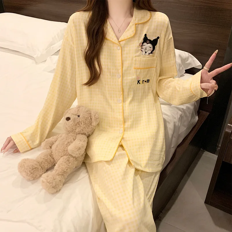 Пижамы Kulomie зимние брюки с длинными рукавами комплект из двух предметов чистого