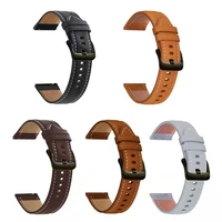 leather strap wristband for samsung galaxy watch4 40 44mmclassic4 42 46mmactive 2garmin forerunner 645 245vivoactive3 4 strap