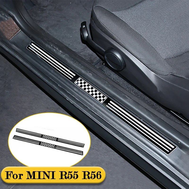 Car Door Sill Trim Strip Door Pedal Protection Stickers For  M 1 Coope r S J C W R 55 R 56 Exterior Modification Accessories