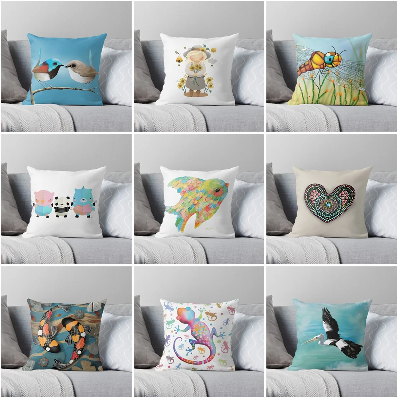 

Customized pet logo printed cushion covers, wedding life photos, gifts for children and friends, home decoration, pillowcases