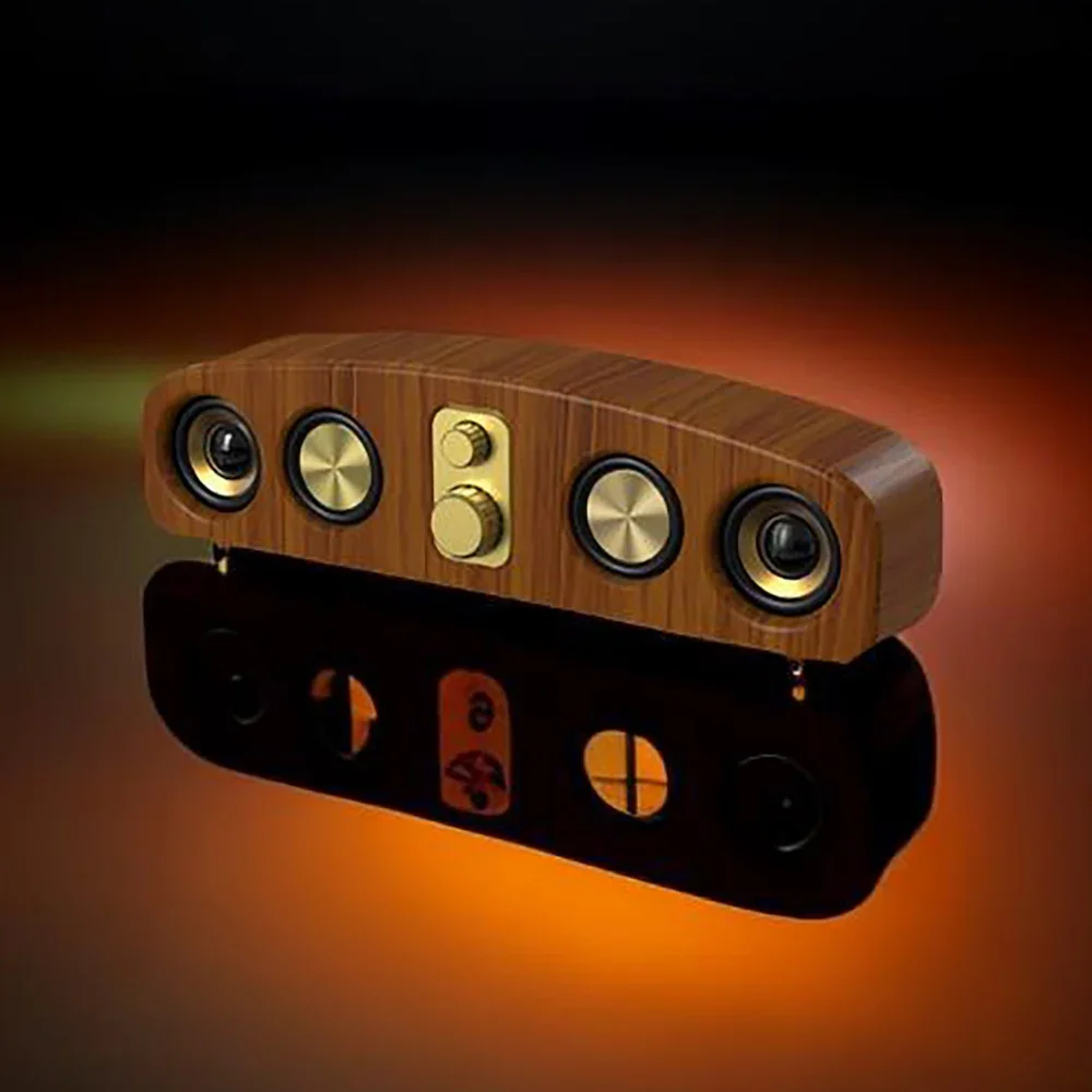 Bluetooth-Колонка деревянная в ретро стиле беспроводной сабвуфер высокой мощности