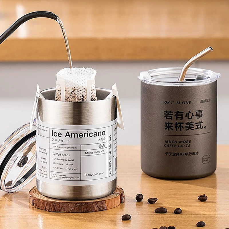 Портативная Кофейная Чашка 320/600 Мл Термос Из Нержавеющей Стали 304 Изолированная