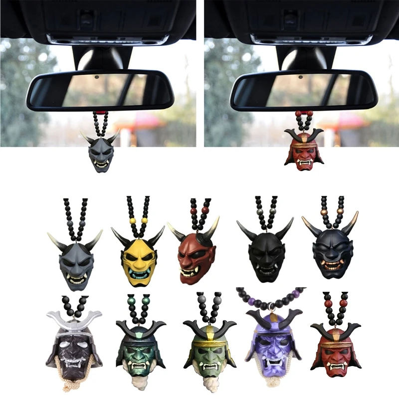 Японские Автомобильные подвесные маски на шлем Samurai Kabuto для лица украшения