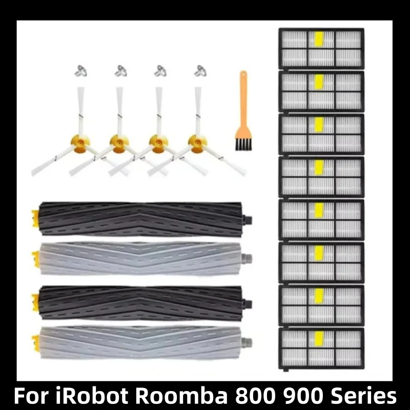 Фото HEPA-фильтры, основные боковые щетки для iRobot Roomba 800 900 серии 805 864 871 891 960 961 964 980, запчасти для пылесоса, аксессуары №1