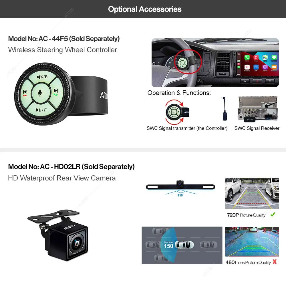 Автомобильный стерео-плеер ATOTO F7 XE мультимедийная система на Android с поддержкой