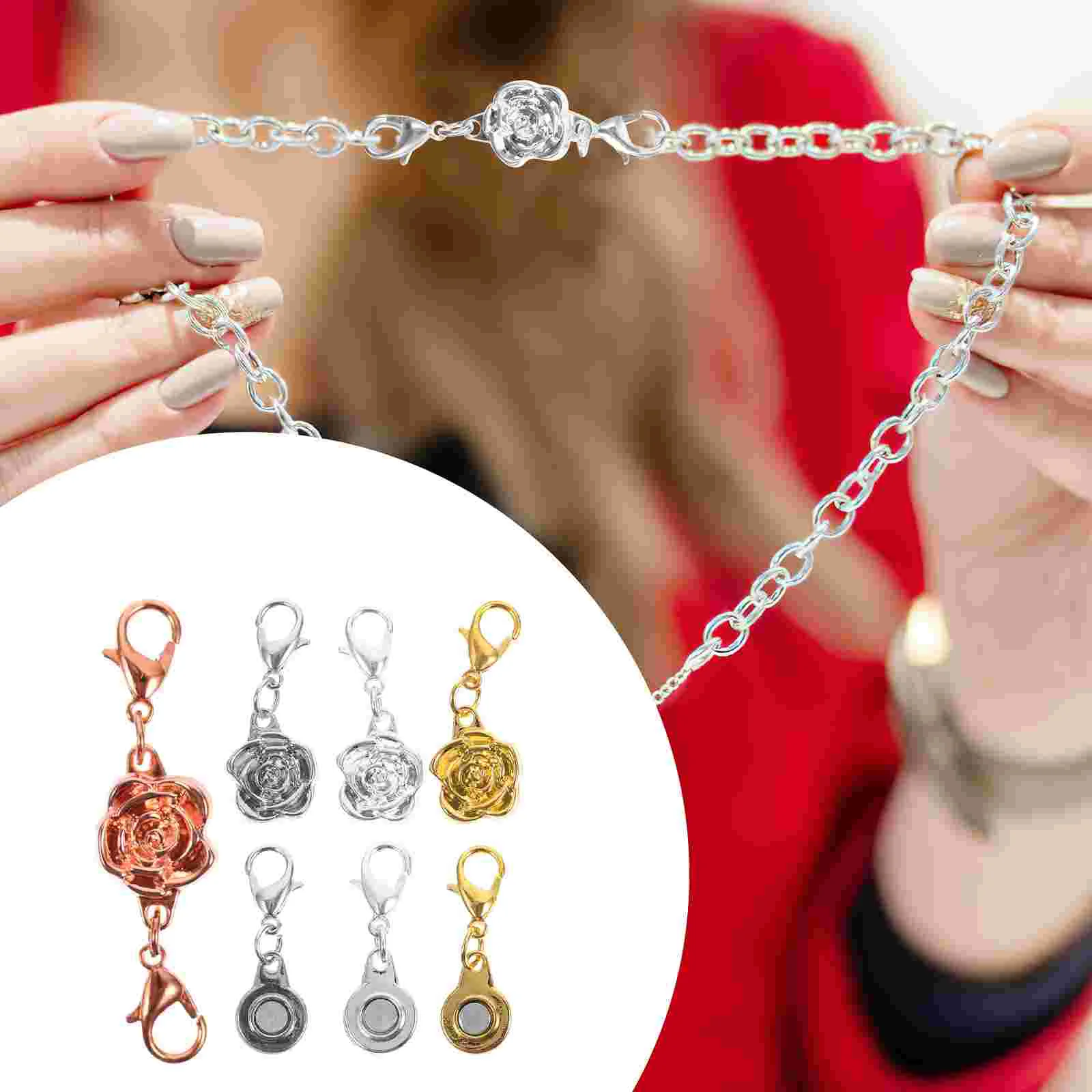 

Jewelry Clasp Clasps Bracelet Magnetic Extender Necklaceclosures Lobster Fastener Hook Making Accessory Connector Connectors