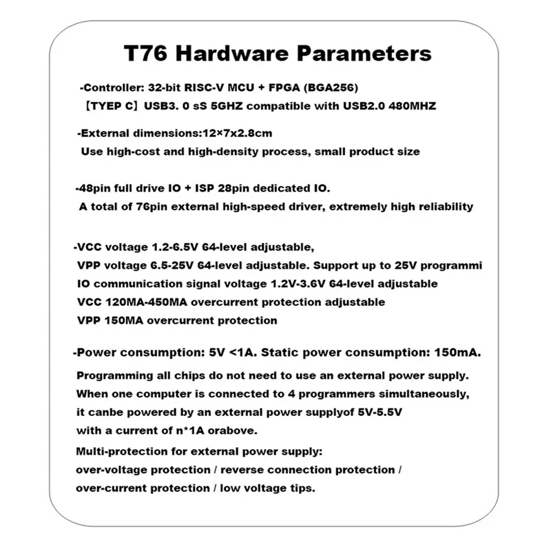 Фото ABMF-для Xgecu T76 USB3.0 программатор с поддержкой EEPROMNAND NOR EMMC BGA Minpro/TL866II/T56 Замена программатора IC-тестер №2