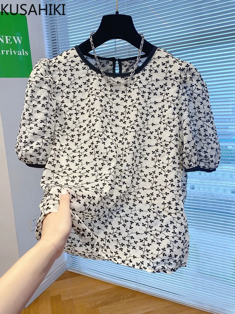 Новинка 2023 повседневная женская рубашка с цветочным рисунком Женский пуловер