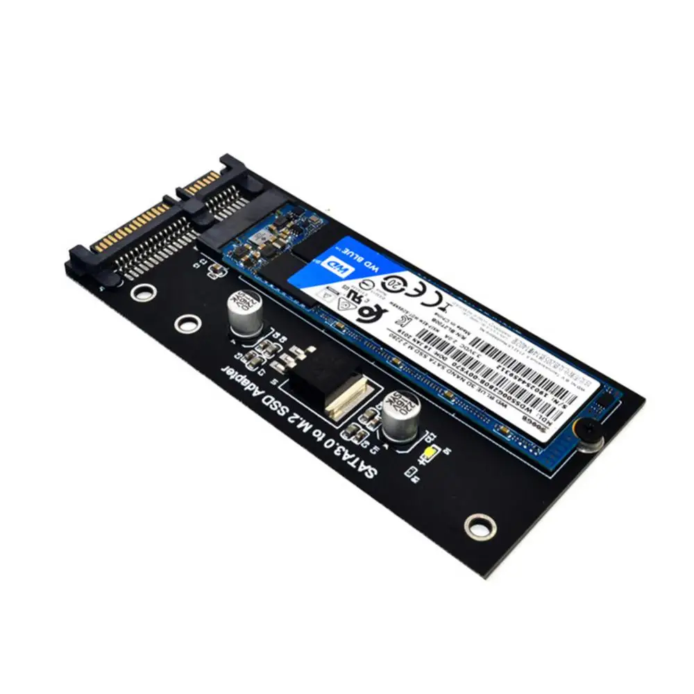 

2022 M2 To SATA3 Adapter Card High Efficiency SATA M2.SSD Convert Adapter Card NVME SSD Upgraded SATA 6 Gbps NGFF Adapter