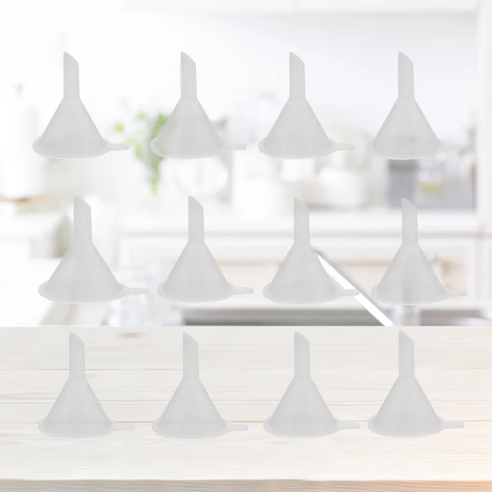 50 шт. мини-парфюмерные воронки прозрачные пластиковые для смешивания эфирных