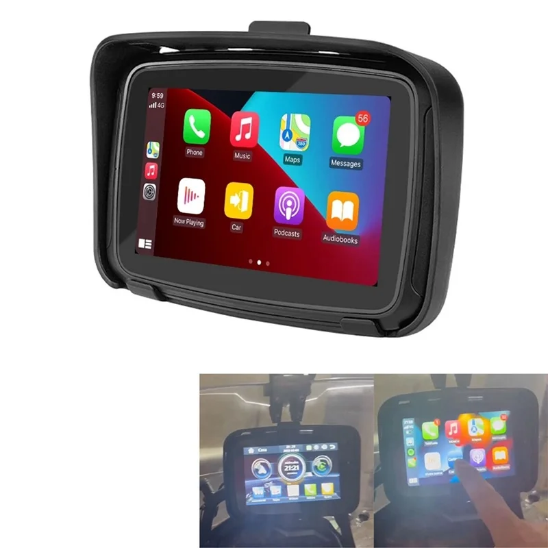 

Motorcycle 5Inch Wireless Touch IPSX7 Waterproof External Navigator Monitor Support Carplay And Android Auto