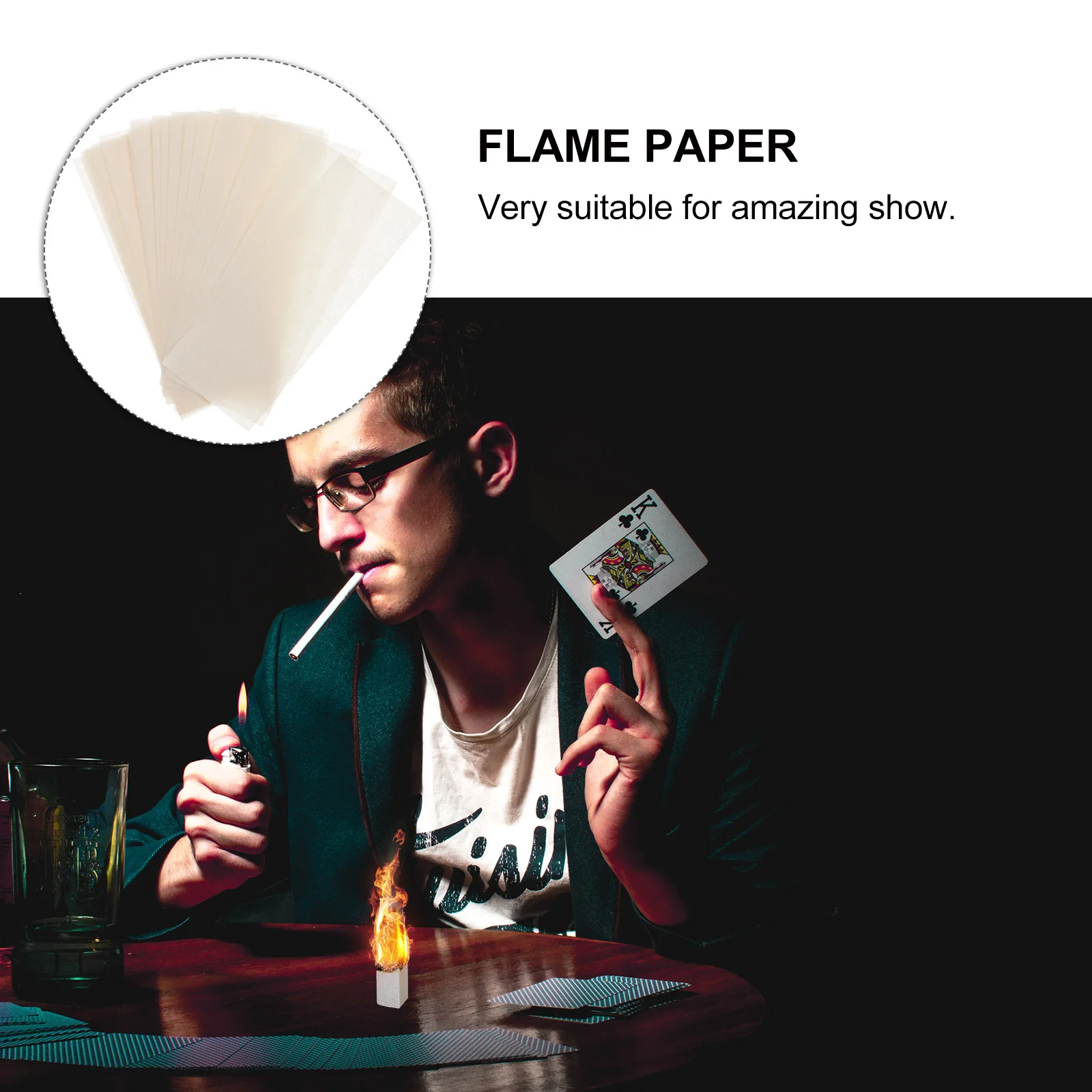 

20pcs Flame Paper Trick Props Conjuring Performance Props