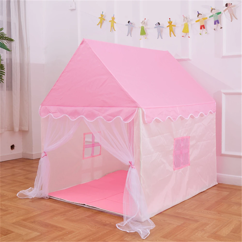 

1.25M Portable Children's Tent Wigwam Folding Kids Tents Tipi Baby Play House Large Girls Pink Princess Castle Child Room Decor