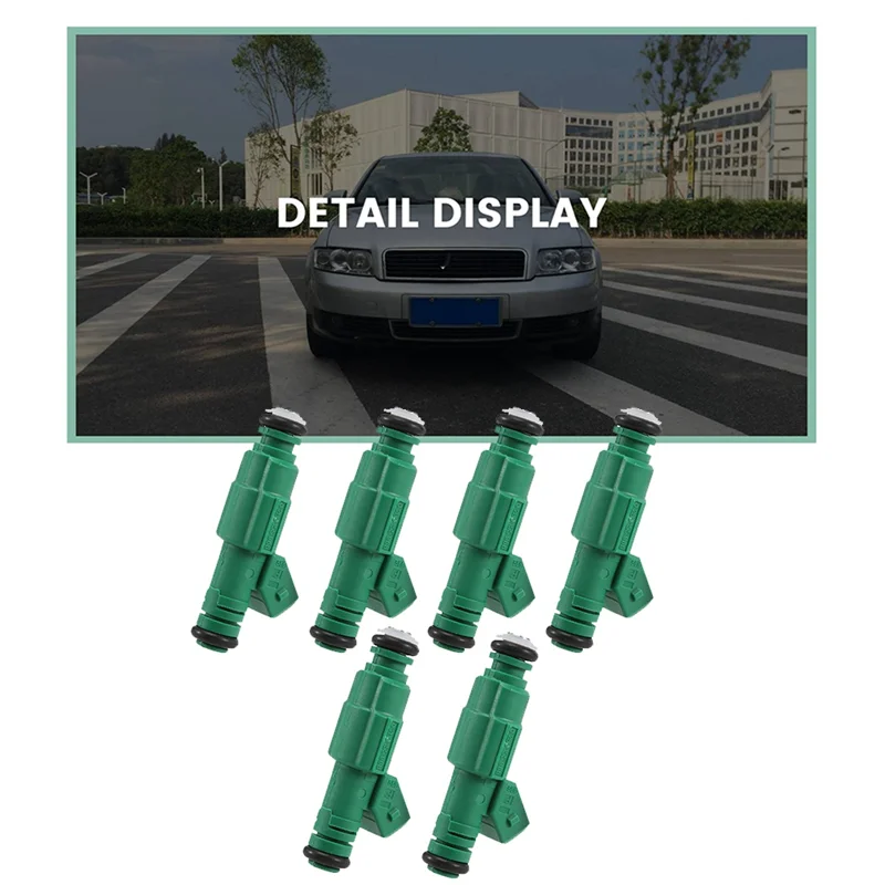 6 шт. зеленые Топливные форсунки 0280155968 для A4 LS1 LS6 440Cc 42Lb