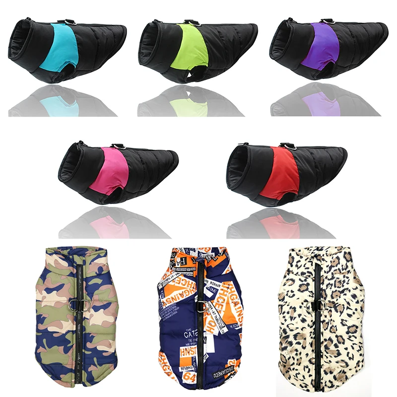 Водонепроницаемая одежда для собак куртка на молнии пальто маленьких средних и