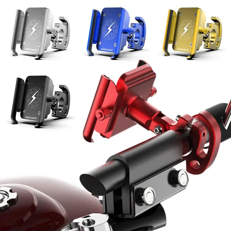 

MTB Mountain Bicycle Phone Holder Aluminum Alloy CNC Motorcycle Handlebar Clip Stand Support Bicycle Holder Summer Cycling