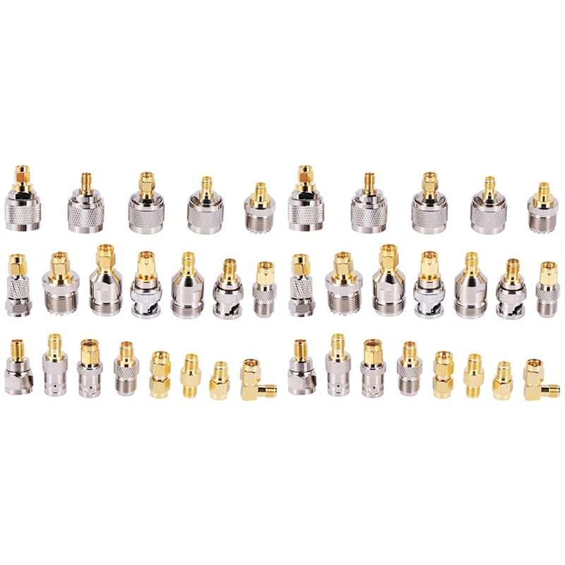 

HOT-2X SMA To SMA BNC N F UHF Type Connectors Kits RF Adapter 20 Type,SMA Female To F Male,SMA Female To F Female
