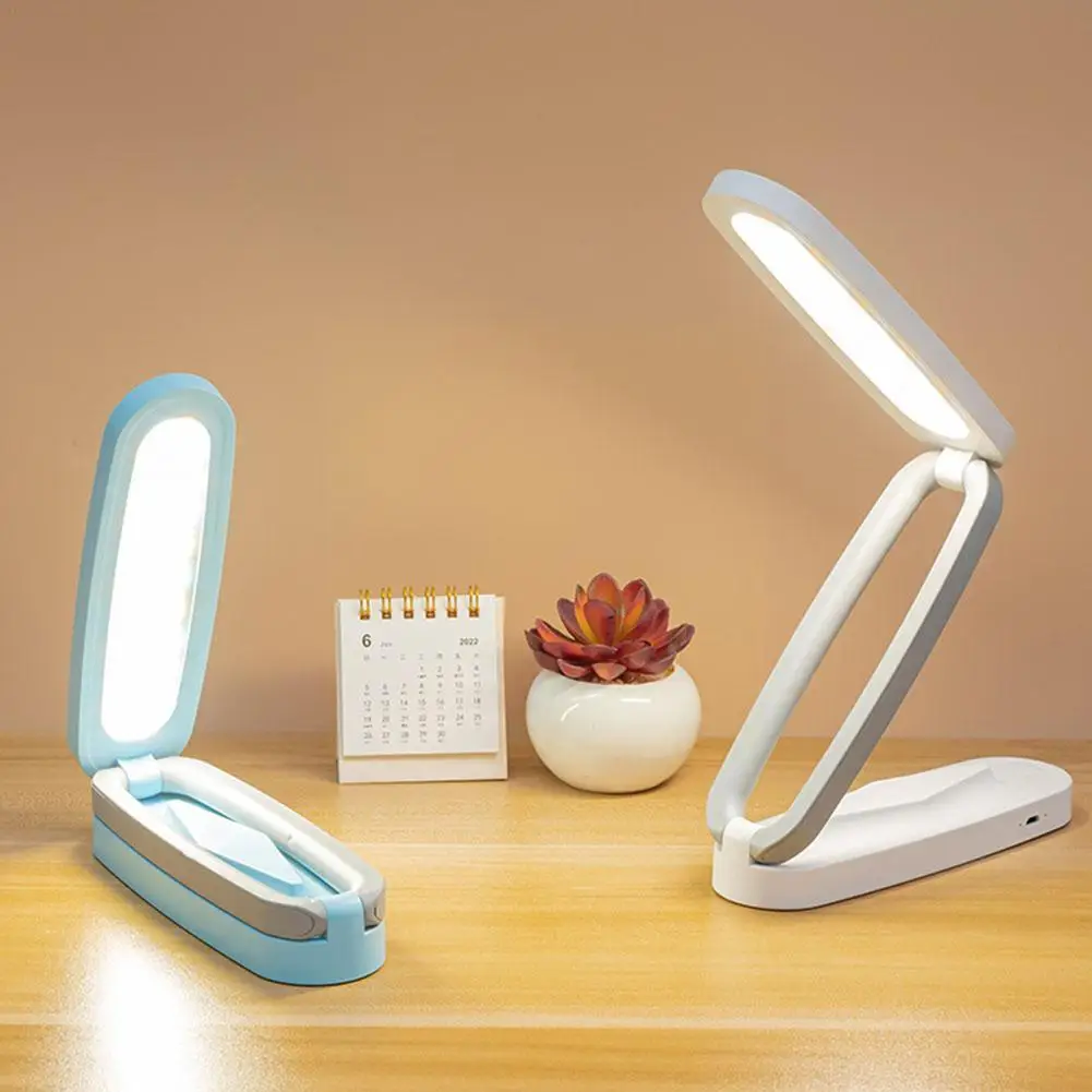 

Foldable LED Table Lamp Portable Eye Protection Desk Temperature 3 Night Color USB Lamp Light Rechargeable Dimmable U7J5