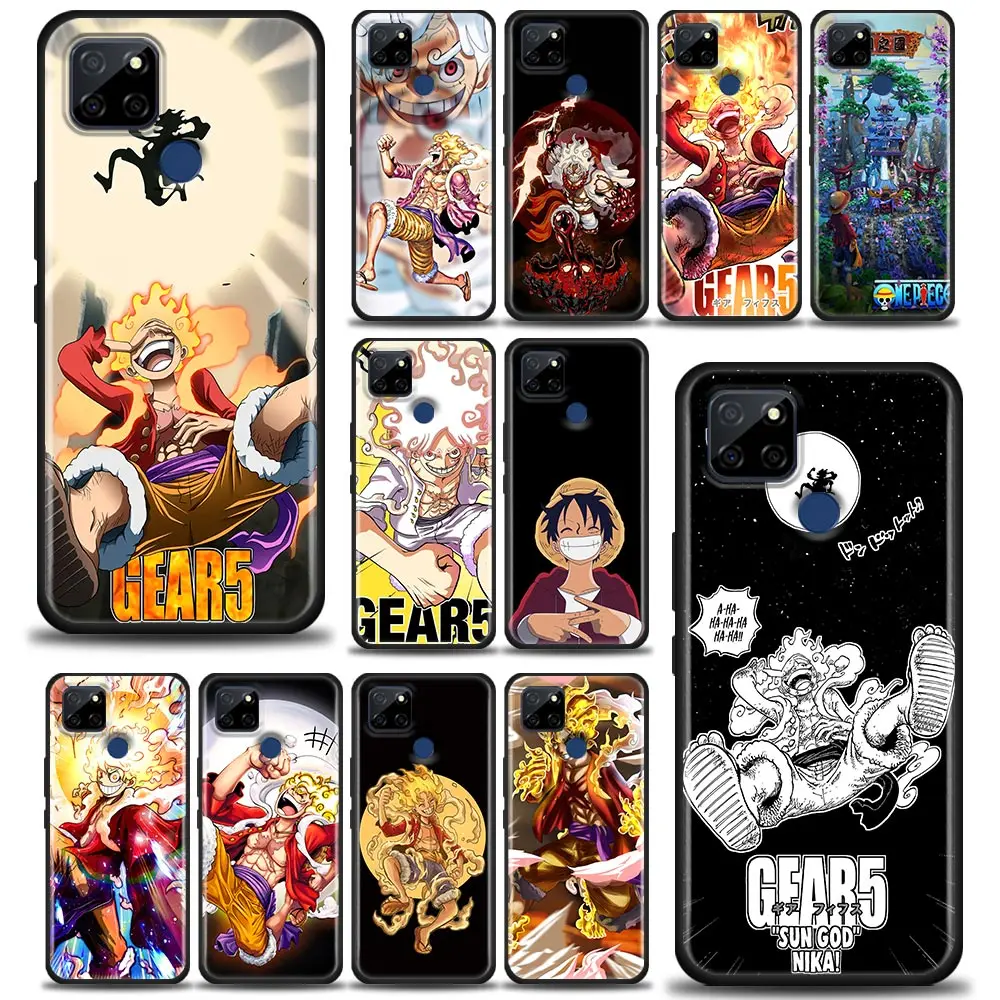 

One Piece Phone Case For Oppo A3s A5s A9 A15 A31 A63 A54 A52 Find X2 Reno 3 4 5 6 Pro 5G Cover Sun God Nika Luffy GEAR 5th Cases