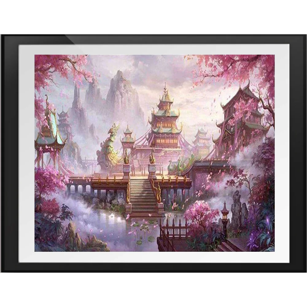 

00097Ann-Tulip diy digital oil painting oil painting acrylic flower painting explosion hand-filled landscape painting