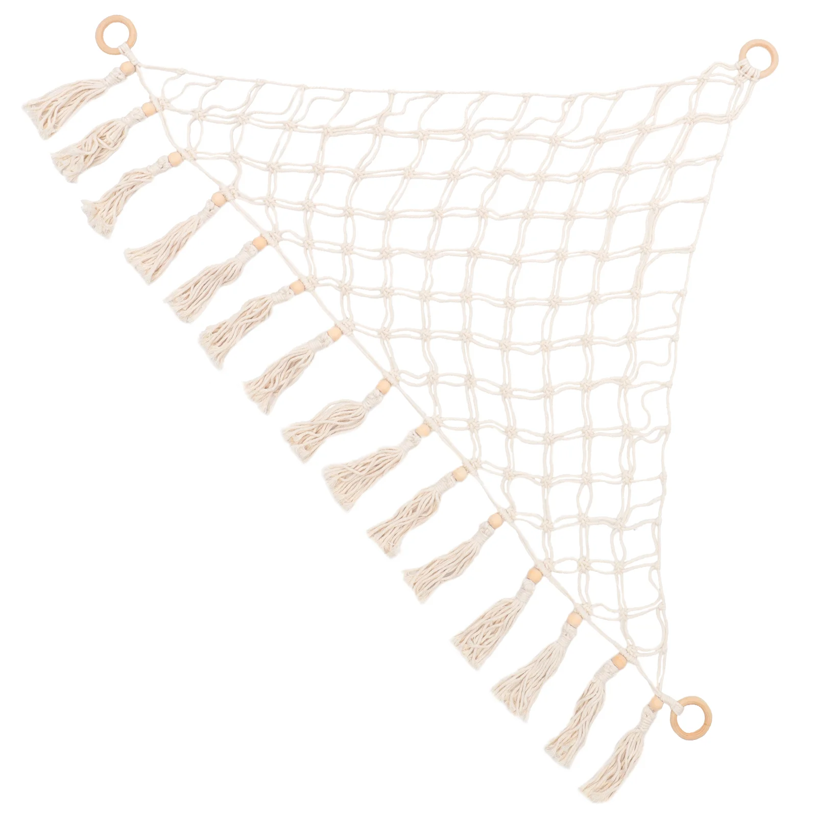 

Triangular Hammock Storage Dolls Household Toys Display Net Corner Organizer Sling Mesh White Holder Wall Hanging Child