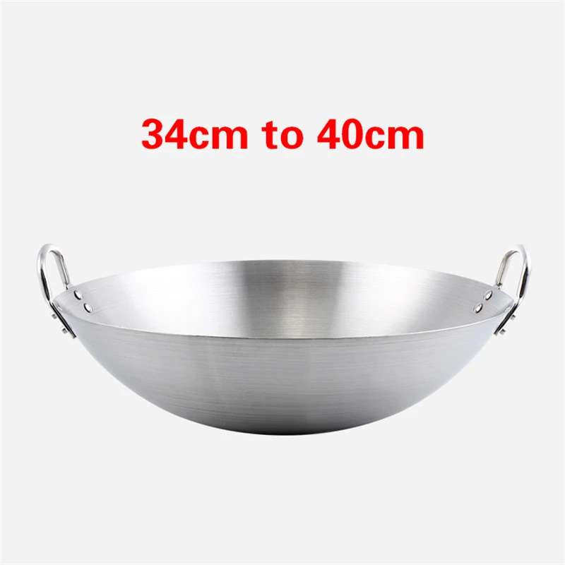

Chinese Traditional Iron double ear chef fry wok stainless steel Wok Gas Cooker Wrought Iron Kitchen Cookware wok pan wok burner