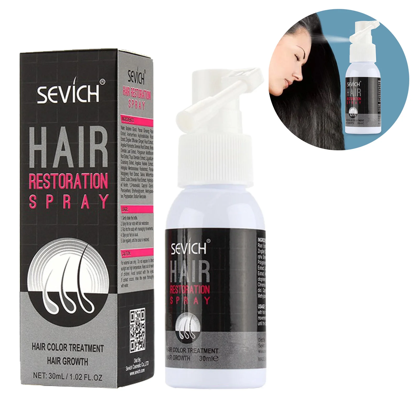 

Fuller Thicker Hair Growth Serum Restore Lustrous And Shiny Hair Chinese Herbal Extracts 30ML Hair Growth Agent Advanced Topical