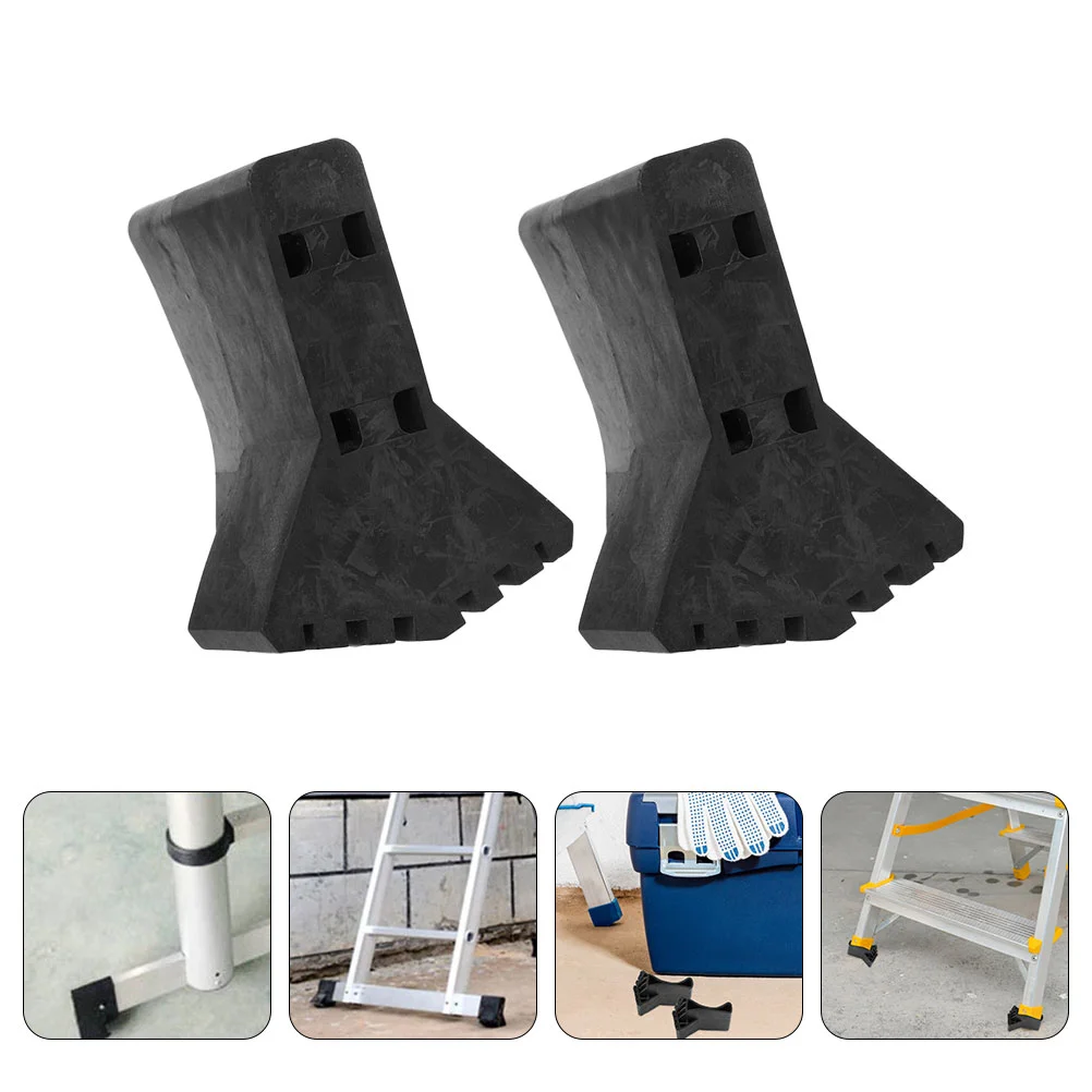 

2 Pcs Furniture Leg Protectors Rubber Tips Ladder Foot Covers Pads Caps Feet Chairs Non Anti Supplies