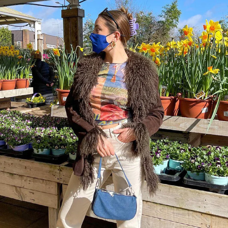 2022 New Faux Fur Fashion Casual Fur Collar Long Sleeve Solid Color Slim Long Warm Coat Jacket Women's Clothing Woman Jacket