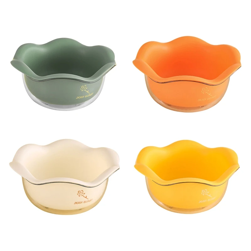 

Двухслойный умывальник Y9RE, многофункциональные ситечки для фруктов и овощей, удобный в использовании и прочный домашний инструмент