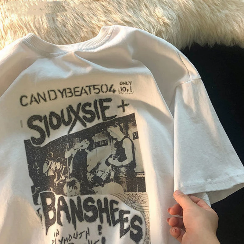 

Oversized T Shirt Grunge Vintage Harajuku Women's T-shirt 2022 New Summer Short Sleeve Hip-hop Streetwear Tops Y2k Women Clothes