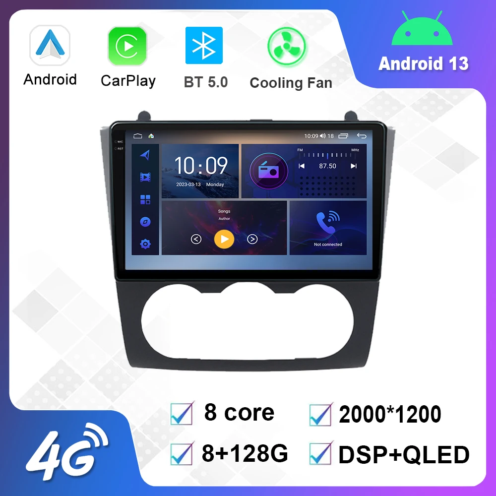 

9 дюймовый Android 12,0 мультимедийный плеер Авто Радио для Nissan Teana Altima 2008-2012 GPS Carplay 4G WiFi DSP Bluetooth