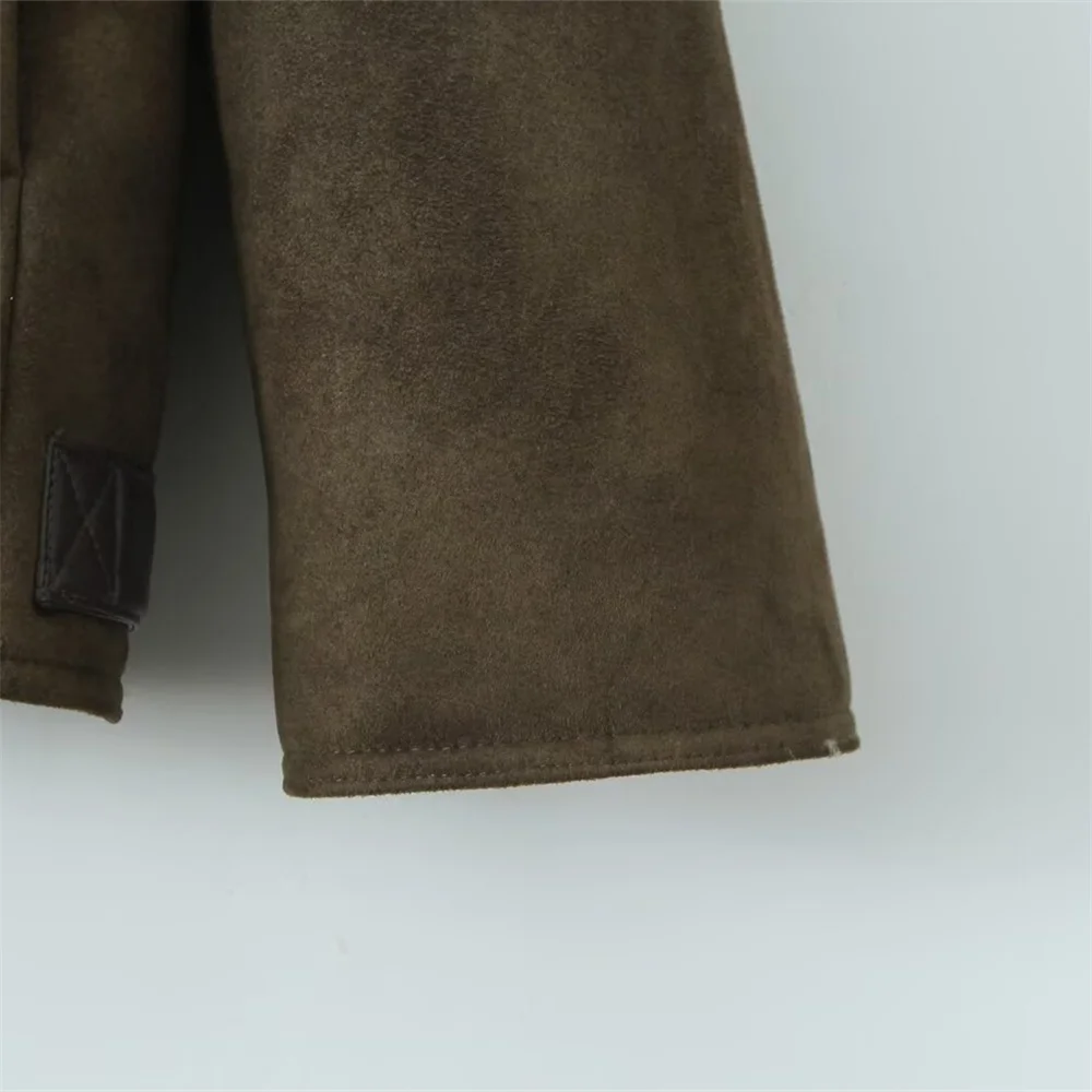 UNIZARA женская свободная флисовая теплая куртка с капюшоном и длинными рукавами на