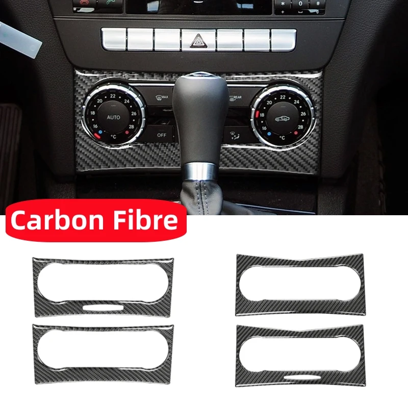 

For Mercedes-Benz C Class W204 2007-2013 Car AC Knob Button Control Panel Decor Cover Trim Sticker Auto Interior Accessories