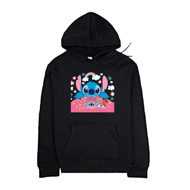 

Disney Animation Sweatshirt Cartoon Stitch Hoodie Men and Women Loose Tops