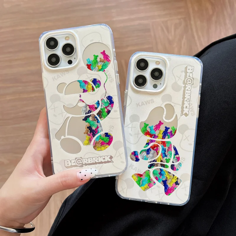 

Cool Silver Fashion Bear Phone Case Cover for IPhone 11 12 13 14 Pro Max Case for IPhone 14 Pro Max