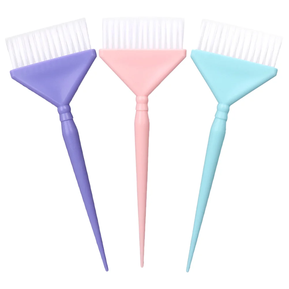 

3 Pcs Hairdressing Oil Brush Supplies Comb Coloring Brushes Plastic Major Salon Equipment Nylon Wool Professional