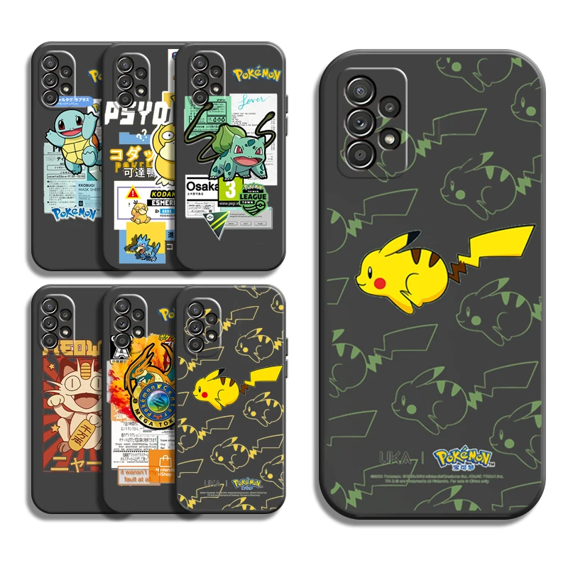 

Pokemon Pikachu Phone Cases For Samsung Galaxy A31 A32 A51 A71 A52 A72 4G 5G A11 A21S A20 A22 4G Carcasa Back Cover Soft TPU